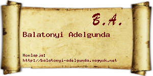 Balatonyi Adelgunda névjegykártya